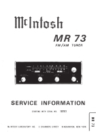 McIntosh MR-73 - Service manual